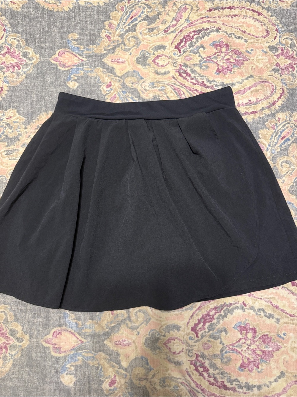 J. Crew Black Circle Skirt with Soft Pleats
